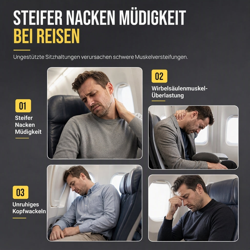 💤 50 % Rabatt ! Aufblasbares Reisekissen Ergonomisch – Entspannt ankommen, ohne Nackenschmerzen! ☁️ Integrierte Pumpe, 360° Kopfstütze, kompakt faltbar