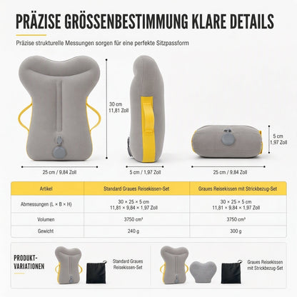 💤 50 % Rabatt ! Aufblasbares Reisekissen Ergonomisch – Entspannt ankommen, ohne Nackenschmerzen! ☁️ Integrierte Pumpe, 360° Kopfstütze, kompakt faltbar