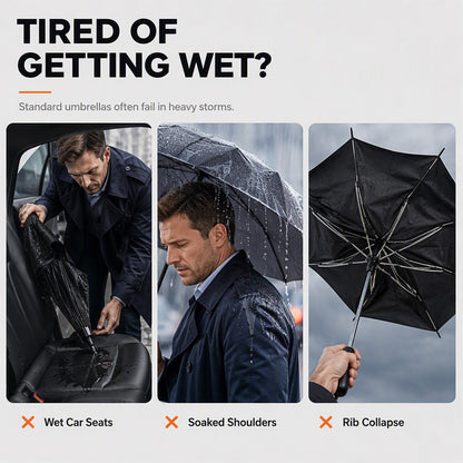 🌧️ 50 % Rabatt ! Faltregenschirm Extra Groß Windfest – Trotzt jedem Sturm, maximaler Schutz! 🛡️ 130 cm XXL-Dach, 12 verstärkte Rippen, schnelltrocknend ⚡