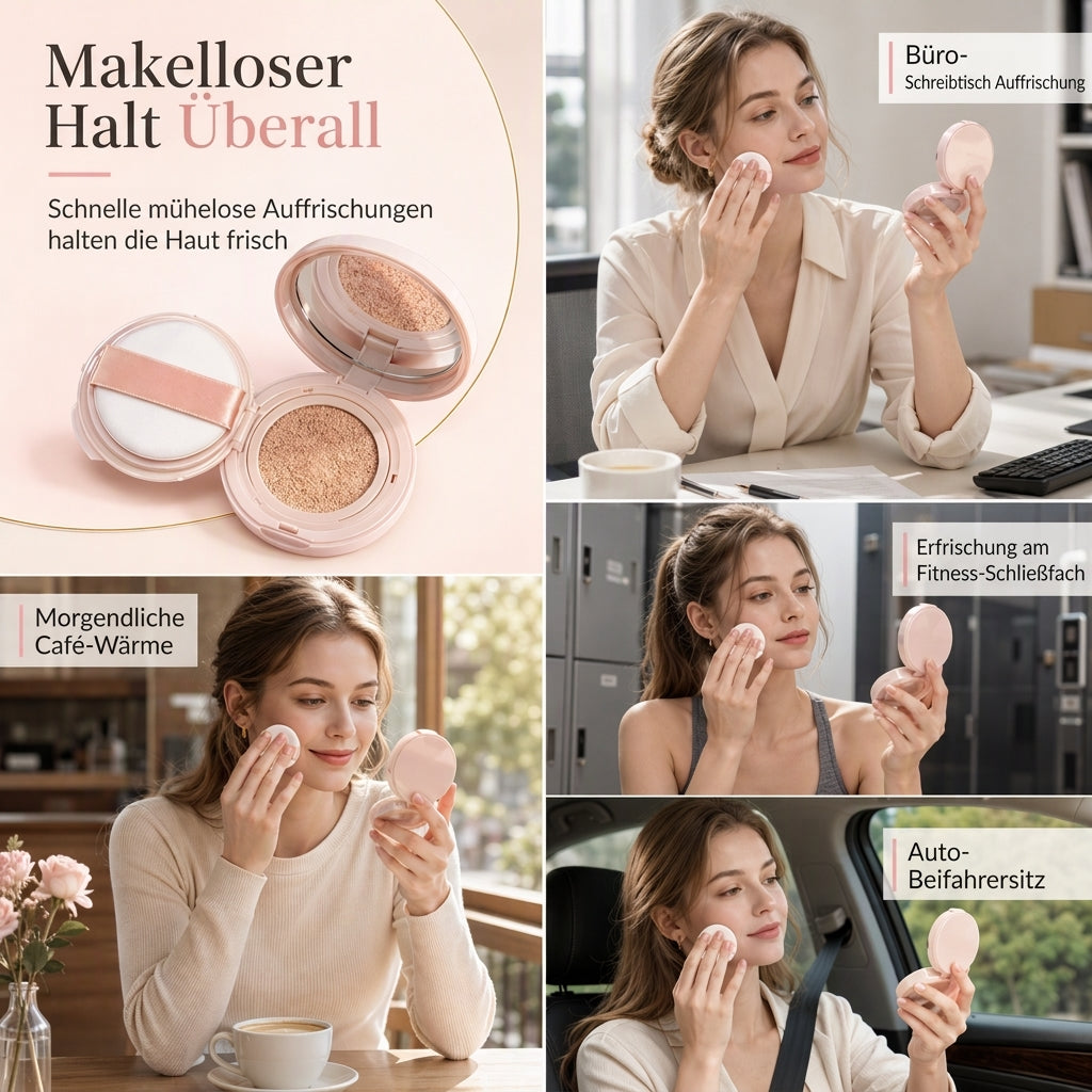 🌸 50 % Rabatt ! Leichte Getönte Cushion – Kein Maskeneffekt, pure Frische! ✨ Natürlich deckend, schweißfest, samtiger Soft-Focus 💫