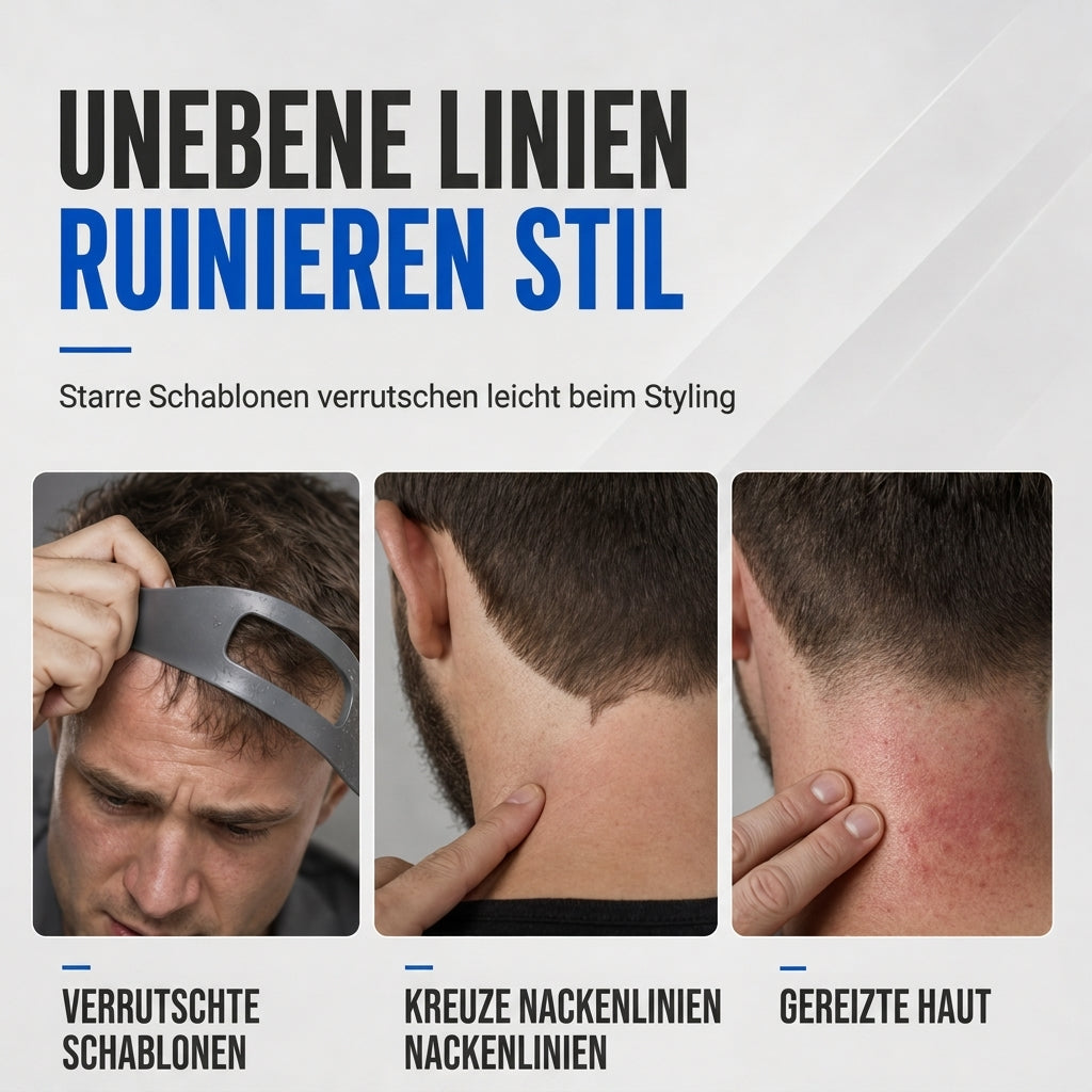 ✂️ Kaufe 1, erhalte 1 GRATIS! Haarschneideschablone für Fade & Nacken – Perfekter Schnitt, ganz ohne Friseur! 💈 Rutschfestes Silikon, präzise Linien, sekundenschnell abwaschbar
