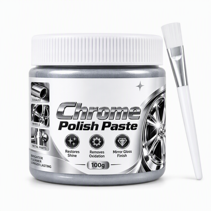 🚗 50 % Rabatt ! Metall- & Chrom-Polierpaste – Kein Rost, voller Spiegelglanz!  Inkl. Bürste, kratzfreie Formel, langanhaltender Schutz