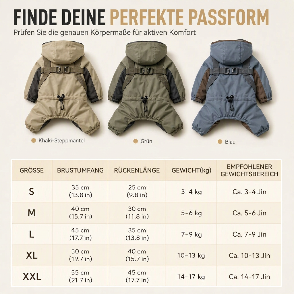 🐶 50% RABATT! 🧥 Wattierter Hundemantel – Wasserdicht & winddicht für Herbst/Winter ✨