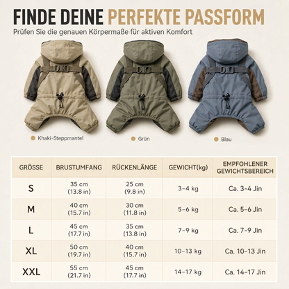 🐶 50% RABATT! 🧥 Wattierter Hundemantel – Wasserdicht & winddicht für Herbst/Winter ✨