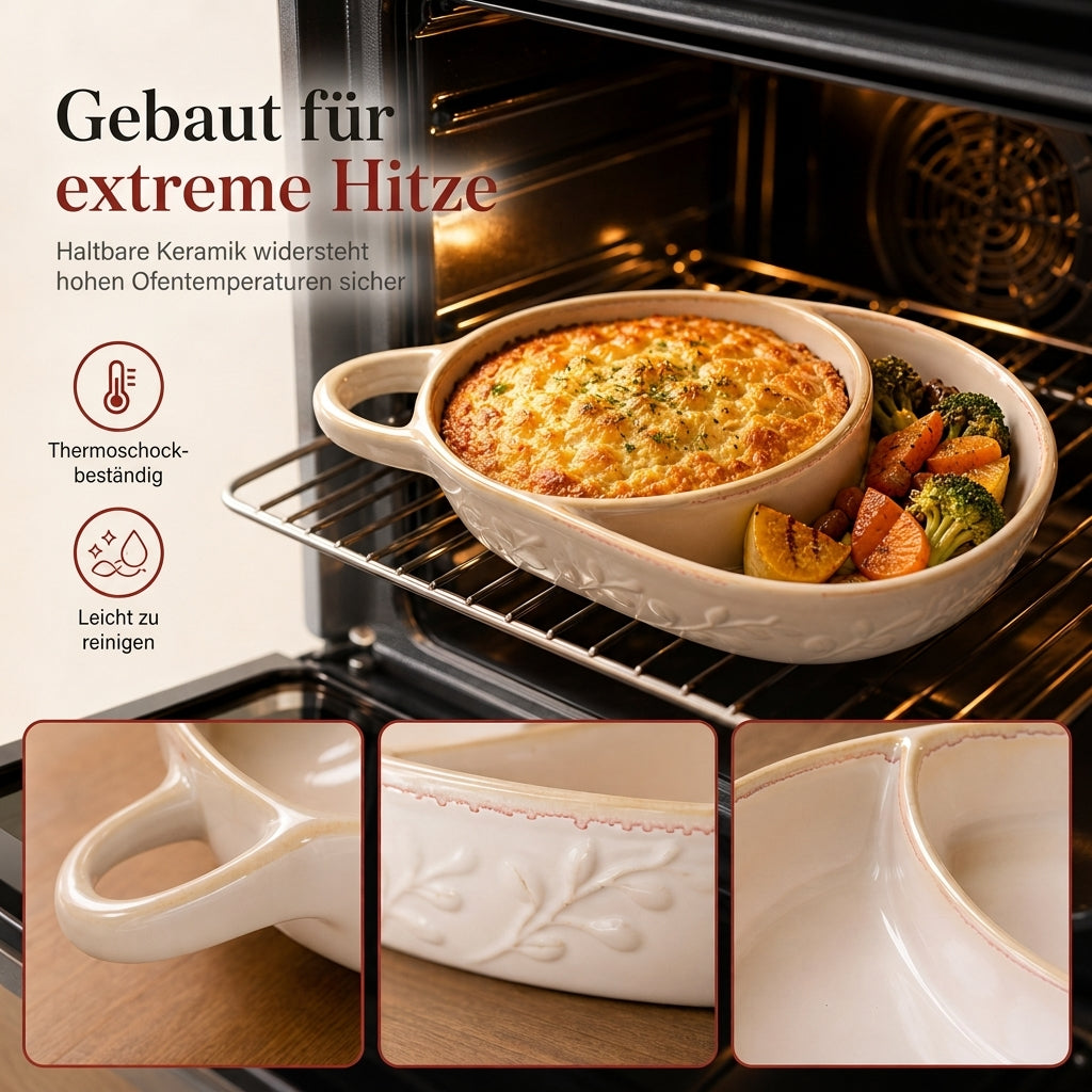 🍽️ 50% RABATT! ✨ Retro Keramik-Auflaufform – Mit einzelnem Griff ✨
