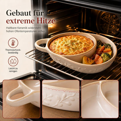 🍽️ 50% RABATT! ✨ Retro Keramik-Auflaufform – Mit einzelnem Griff ✨