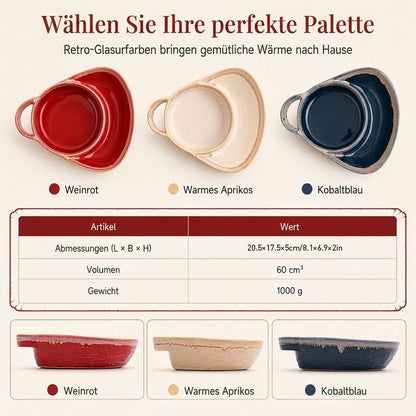 🍽️ 50% RABATT! ✨ Retro Keramik-Auflaufform – Mit einzelnem Griff ✨