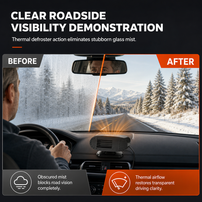 🚗 50 % Rabatt ! Auto-Heizlüfter & Scheiben-Defroster – Schluss mit Beschlag! ❄️ Gezielte Wärme, 360° drehbarer Fuß, 12V/24V 💨