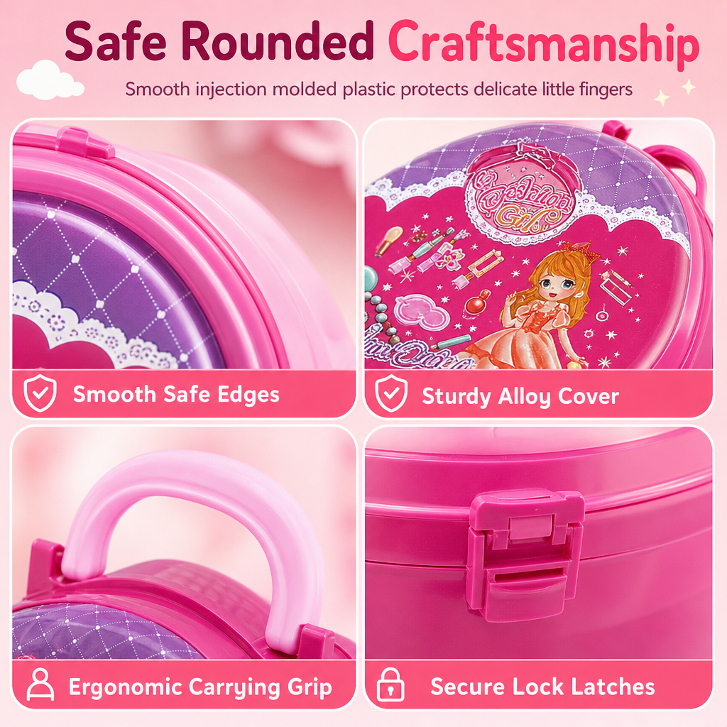 🎀 50% RABATT! 🧳 Schminkkoffer für Kinder – Tragbar & Rollenspiel-Set für Mädchen ✨