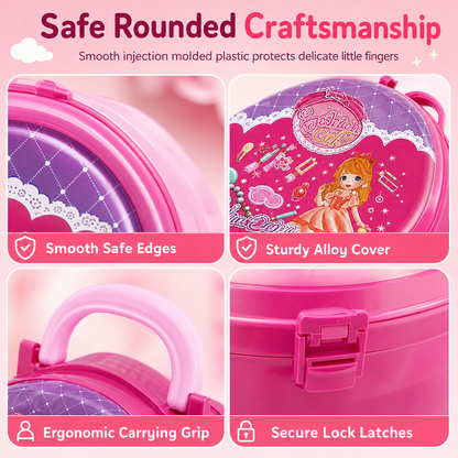 🎀 50% RABATT! 🧳 Schminkkoffer für Kinder – Tragbar & Rollenspiel-Set für Mädchen ✨