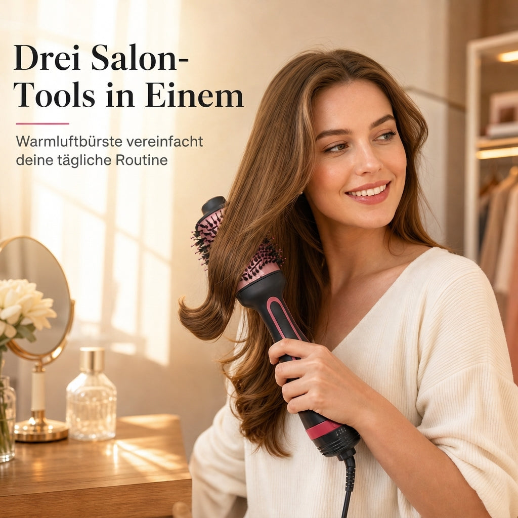 ⏳50% RABATT⏰Multifunktionaler Haartrockner-Bürste und Heißluft-Styler zum Glätten und Locken von nassem und trockenem Haar