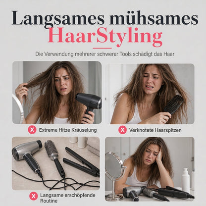 ⏳50% RABATT⏰Multifunktionaler Haartrockner-Bürste und Heißluft-Styler zum Glätten und Locken von nassem und trockenem Haar