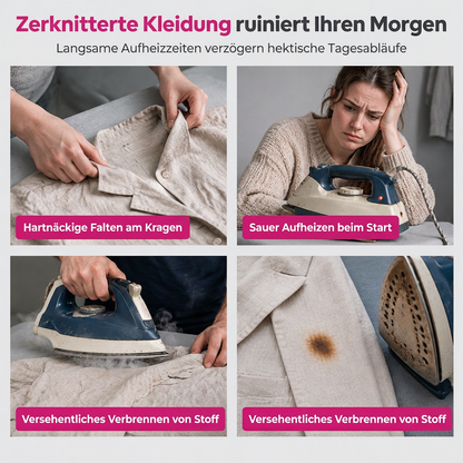 👔50 % Rabatt ! Hand-Dampfbügeleisen Tragbar – Faltenfrei in Sekunden, überall wie neu! 💨 Trocken- & Nassbügeln, starker Tiefendampf, smarte LED-Stufen