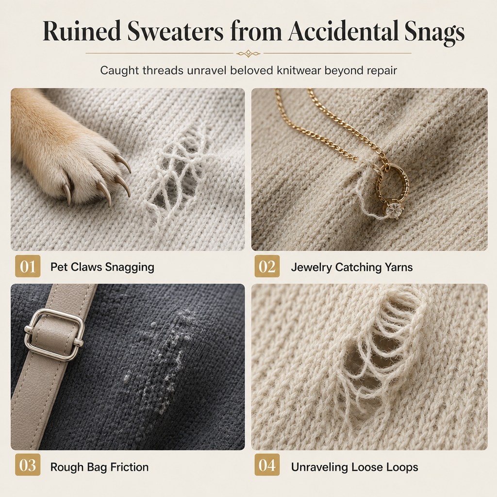 🔥 Kaufe 2, erhalte 1 GRATIS!Reparieren Sie beschädigte Strickwaren im Handumdrehen! 25-teiliges Set gerändelter Reparaturnadeln