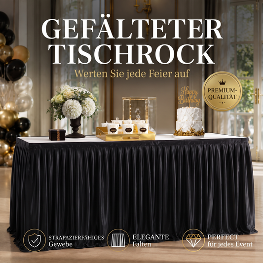 ✨ 50 % Rabatt ! Eleganter Plissee-Tischrock – Verwandelt jeden Tisch im Nu! 🎀 Blitzschnell montiert, knitterarm, verdeckt Stauraum