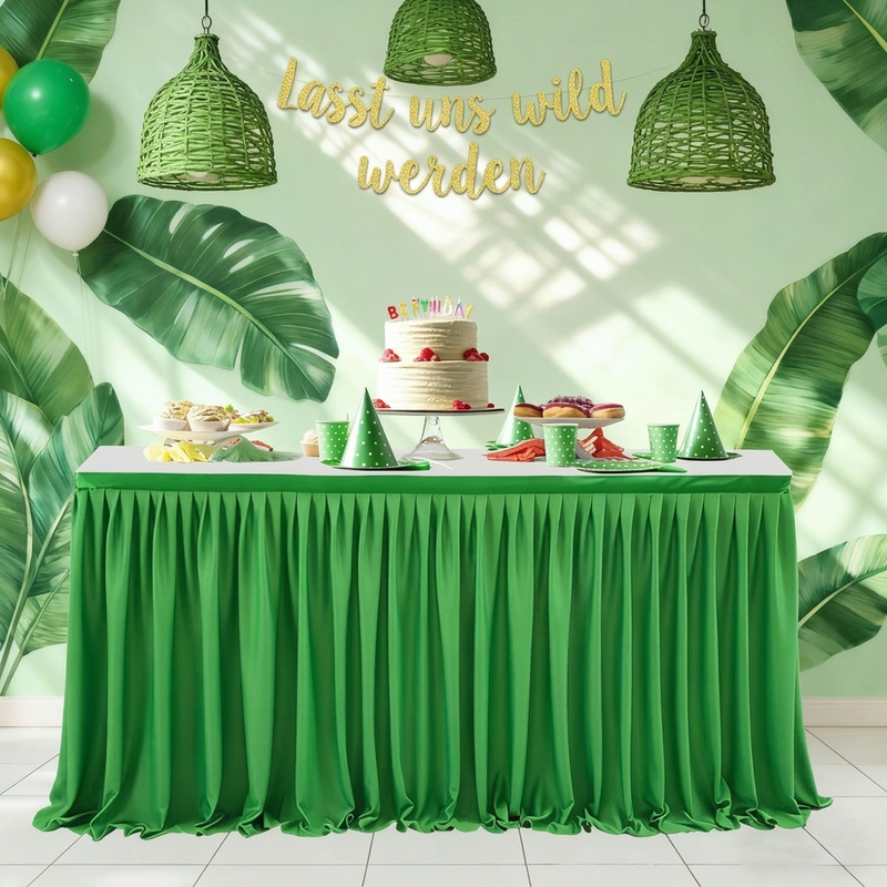 ✨ 50 % Rabatt ! Eleganter Plissee-Tischrock – Verwandelt jeden Tisch im Nu! 🎀 Blitzschnell montiert, knitterarm, verdeckt Stauraum