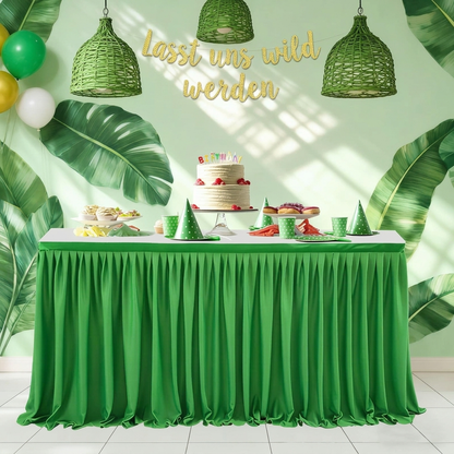 ✨ 50 % Rabatt ! Eleganter Plissee-Tischrock – Verwandelt jeden Tisch im Nu! 🎀 Blitzschnell montiert, knitterarm, verdeckt Stauraum