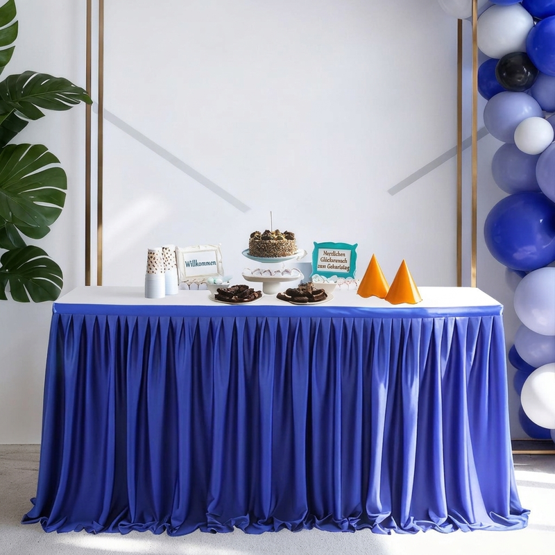 ✨ 50 % Rabatt ! Eleganter Plissee-Tischrock – Verwandelt jeden Tisch im Nu! 🎀 Blitzschnell montiert, knitterarm, verdeckt Stauraum