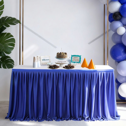 ✨ 50 % Rabatt ! Eleganter Plissee-Tischrock – Verwandelt jeden Tisch im Nu! 🎀 Blitzschnell montiert, knitterarm, verdeckt Stauraum