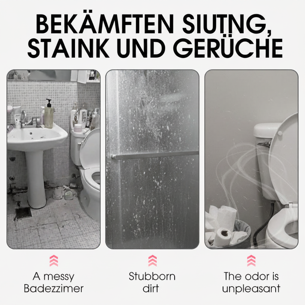 🥳HEISSER ANGEBOT 2026🥳💞ÜBER 50.000 VERKAUFT!🚿✨ 50 % RABATT! Mehrzweck-Badezimmerreiniger-Spray – Löst Kalk- und Seifenrückstände schnell auf. Kein mühsames Schrubben – einfach aufsprühen und abwischen für streifenfreien Glanz! 🧼💨