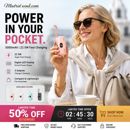 🔥VERKAUFSHIT – ÜBER 50.000+ VERKAUFT!🔋📱Mini-Powerbank 5000mAh – Tragbar, Schnellladung & Perfekt für Unterwegs✨