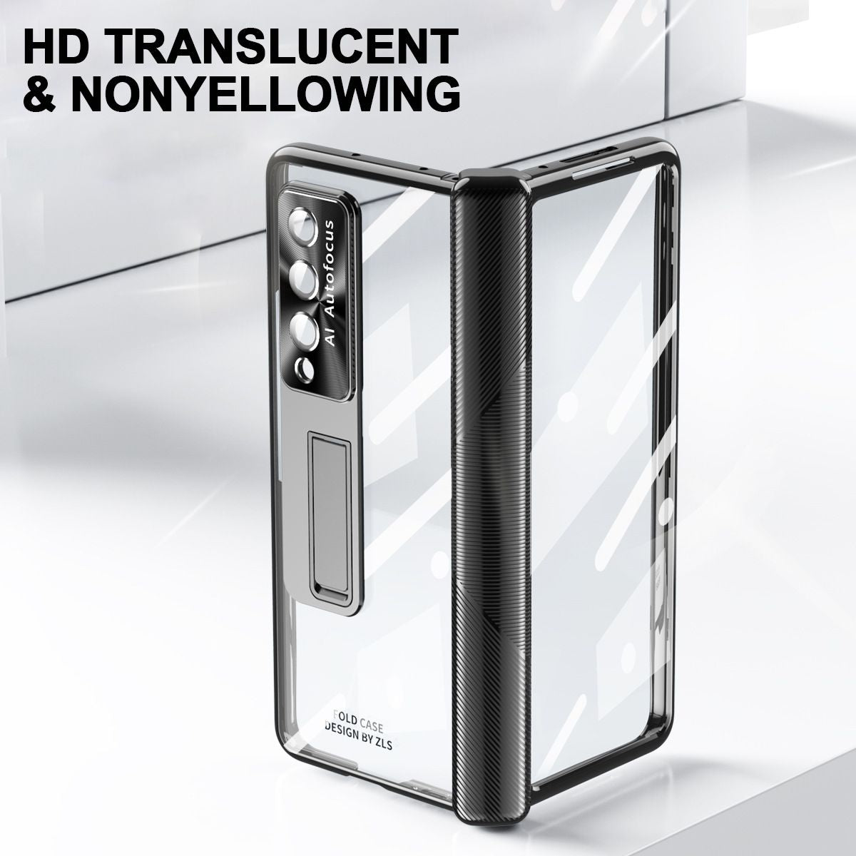 Suitable For Samsung Zfold3/Zfold4 Handyhülle mit flachem Scharnier und faltbarer galvanisierter Linse