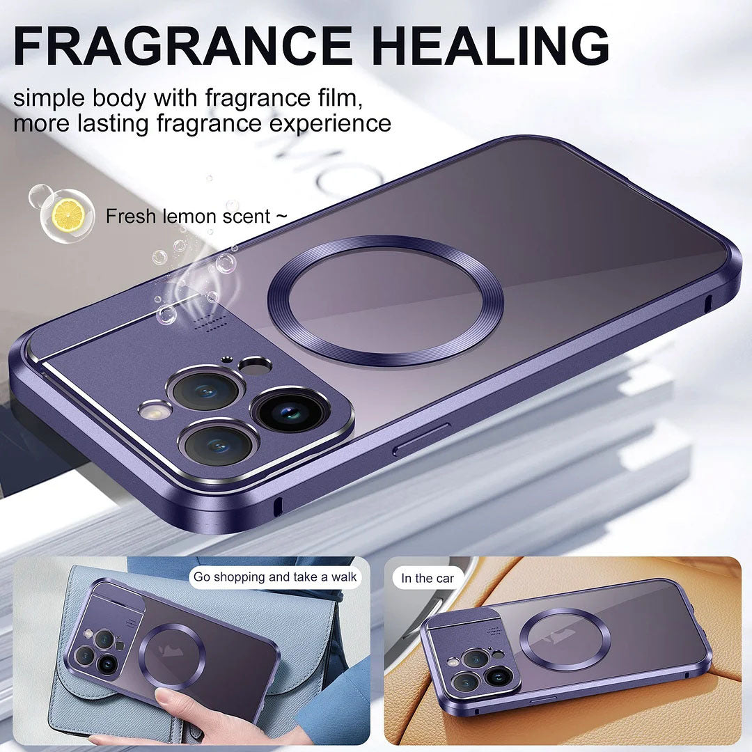 Geeignet für iPhone 14/13 Serie Magnetischer Klappständer Aromatherapie Handyhülle