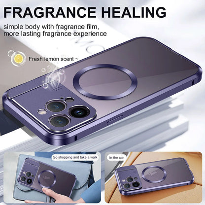 Geeignet für iPhone 14/13 Serie Magnetischer Klappständer Aromatherapie Handyhülle