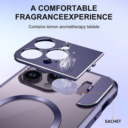 Geeignet für iPhone 14/13 Serie Magnetischer Klappständer Aromatherapie Handyhülle