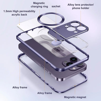 Geeignet für iPhone 14/13 Serie Magnetischer Klappständer Aromatherapie Handyhülle