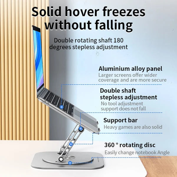 Laptop-Ständer aus Aluminiumlegierung, drehbare Halterung