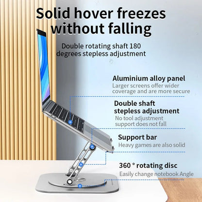 Laptop-Ständer aus Aluminiumlegierung, drehbare Halterung
