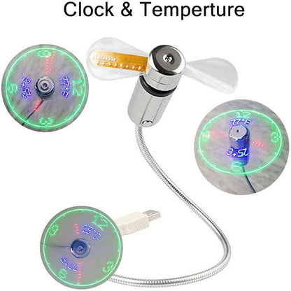 USB-Ventilator LED-Uhrenlicht（MEHR KAUFEN MEHR SPAREN）