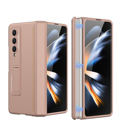 Suitable For Samsung Zfold3/Zfold4 Handyhülle mit flachem Scharnier und faltbarer galvanisierter Linse