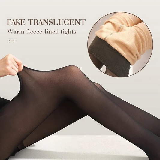 49 % RABATT - Makellose Beine Faux Translucent Warm Plüsch gefütterte elastische Strumpfhose