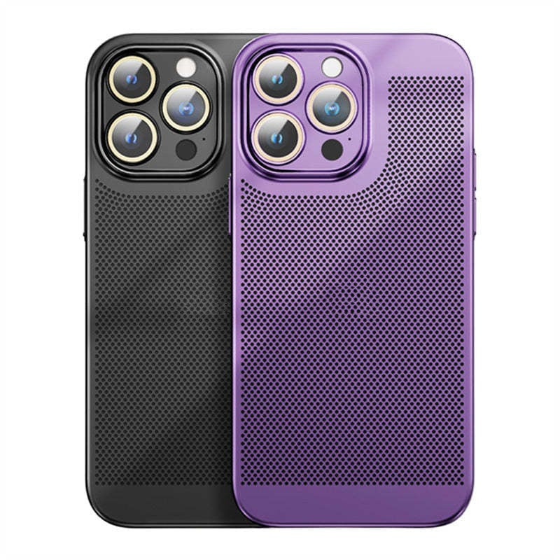 Neue Wärmeableitung Plating Fine Hole Protector Telefon Fall(hot)