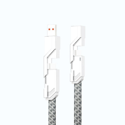 🔥🔥4-in-1 flaches, geflochtenes Anti-Tangle-Ladekabel mit Klettverschluss🔥🔥（Kaufen Sie einen, erhalten Sie einen gratis）