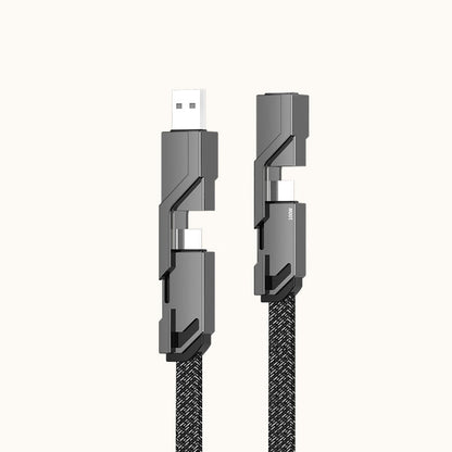 🔥🔥4-in-1 flaches, geflochtenes Anti-Tangle-Ladekabel mit Klettverschluss🔥🔥（Kaufen Sie einen, erhalten Sie einen gratis）