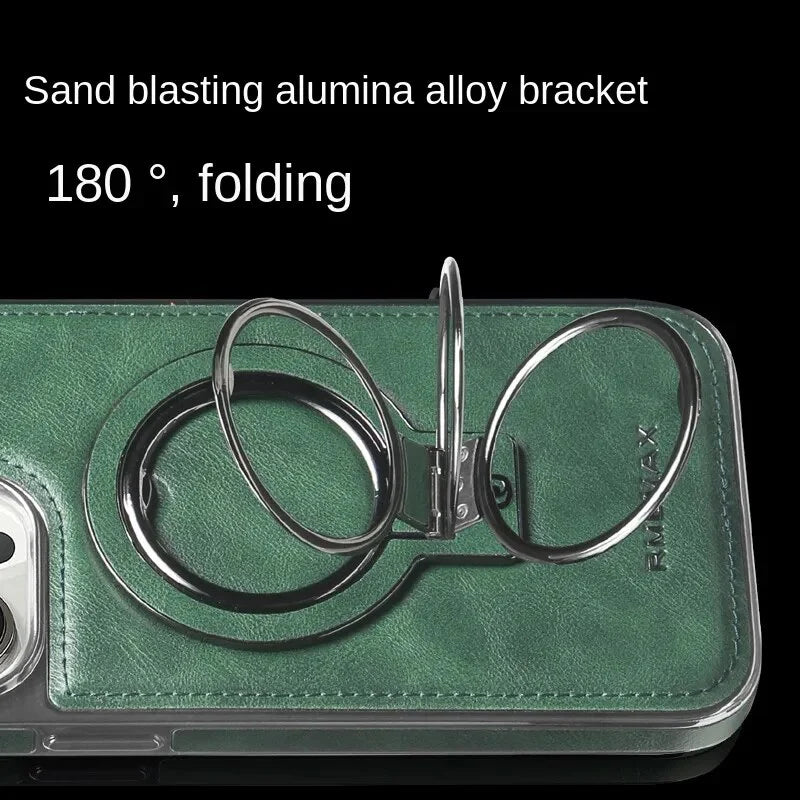 Luxuriöse Lederhülle mit unsichtbarem Ständer für das iPhone