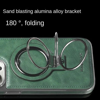 Luxuriöse Lederhülle mit unsichtbarem Ständer für das iPhone