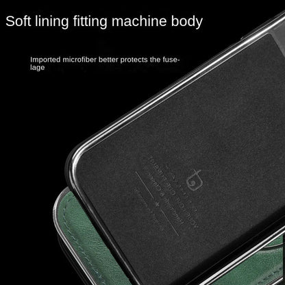 Luxuriöse Lederhülle mit unsichtbarem Ständer für das iPhone