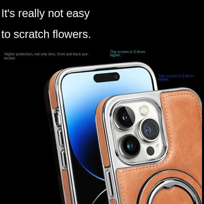 Luxuriöse Lederhülle mit unsichtbarem Ständer für das iPhone