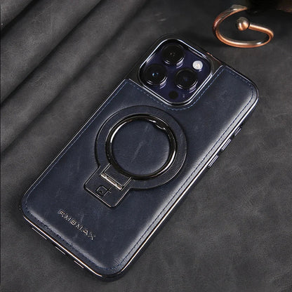 Luxuriöse Lederhülle mit unsichtbarem Ständer für das iPhone