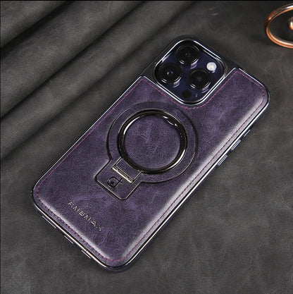 Luxuriöse Lederhülle mit unsichtbarem Ständer für das iPhone